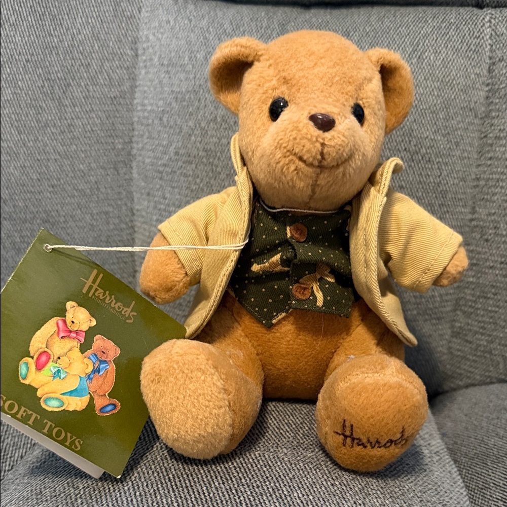 Harrods Mini Tan Teddy Bear with Jacket